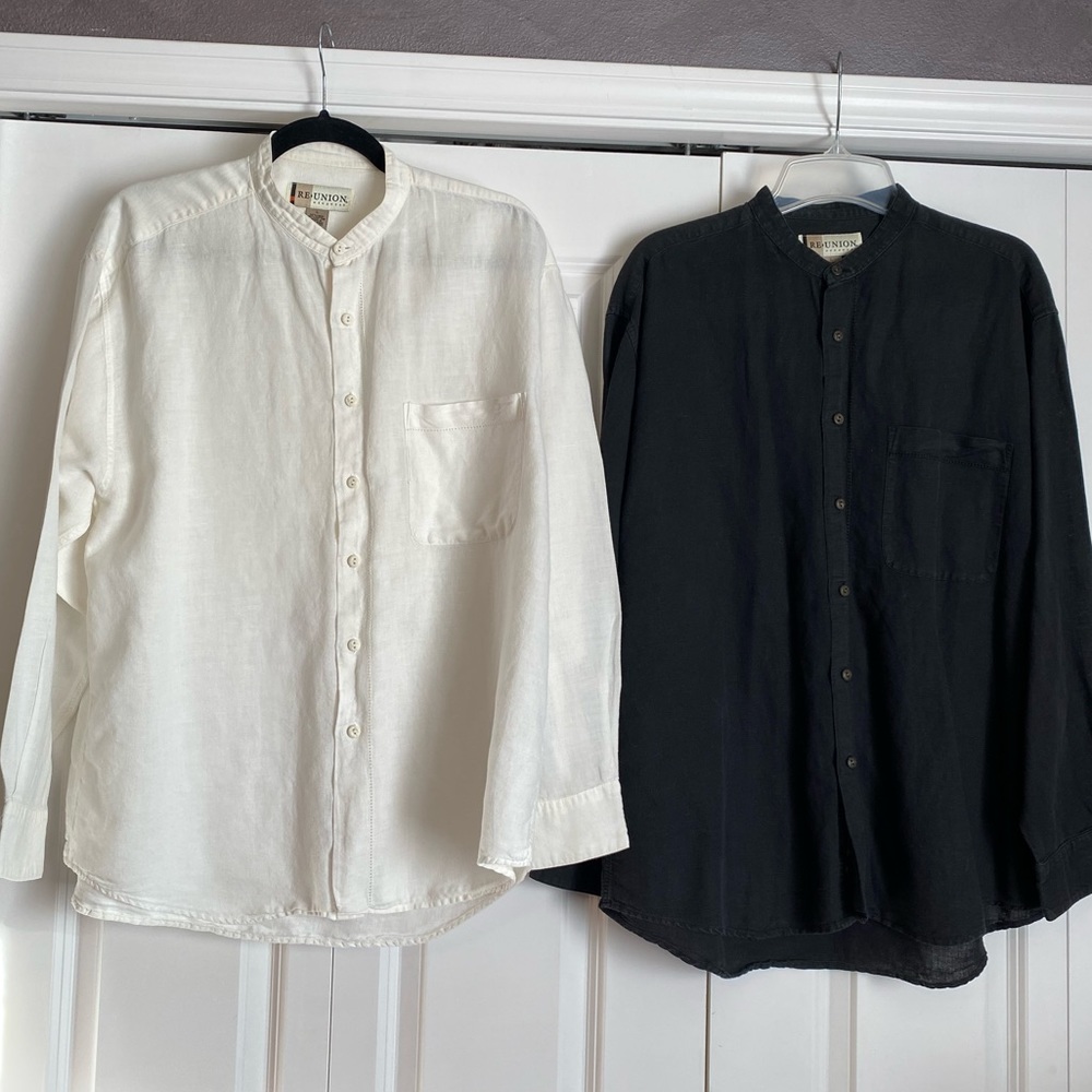 Pair of mens reunion shirts